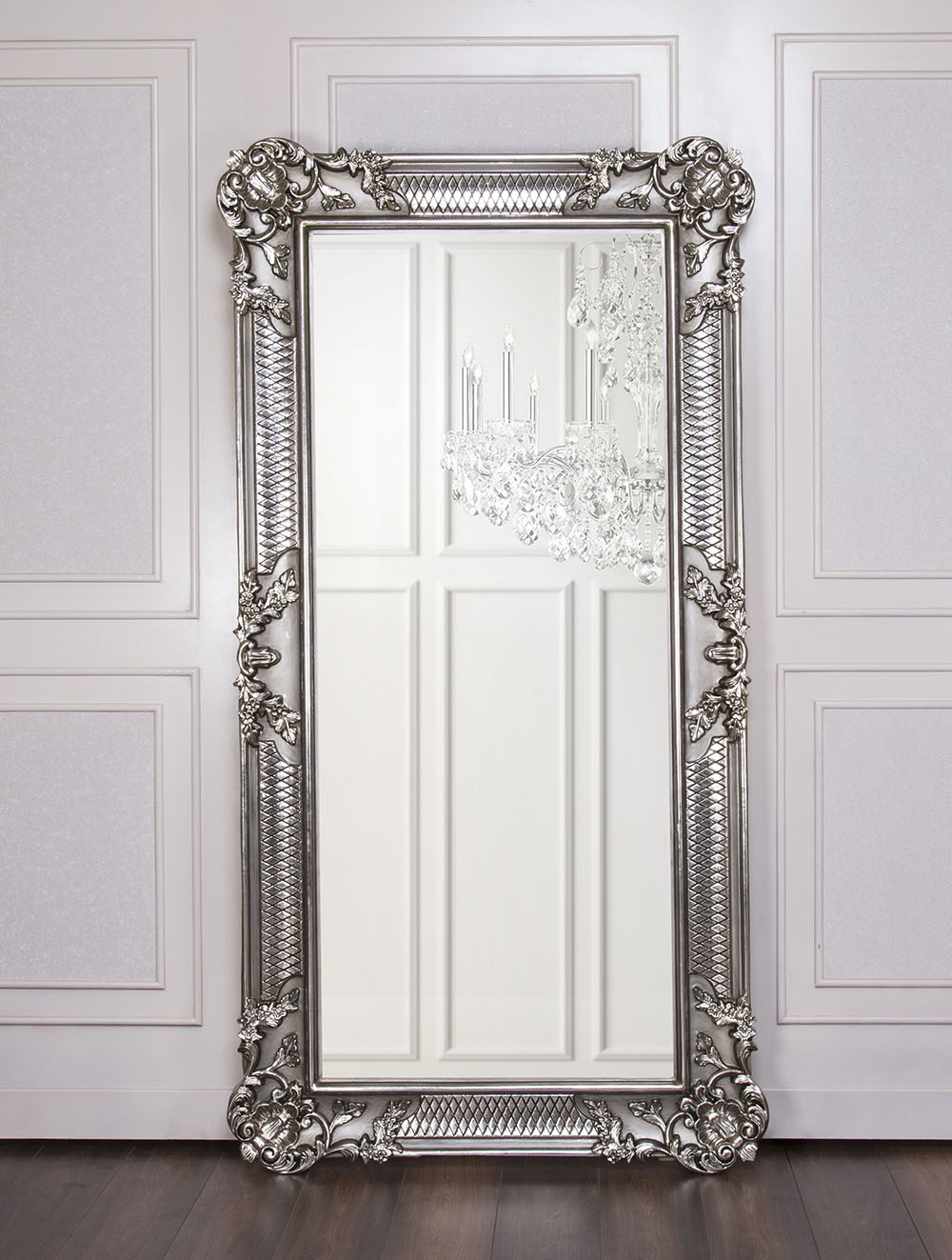 Silver CYNOPOLIS Floor Standing Mirror